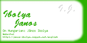 ibolya janos business card
