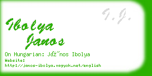 ibolya janos business card